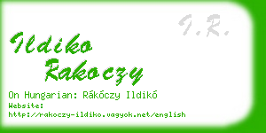 ildiko rakoczy business card